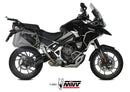 MIVV Dakar Black Stainless Steel Slip-On Exhaust '21-'23 Triumph Tiger 1200