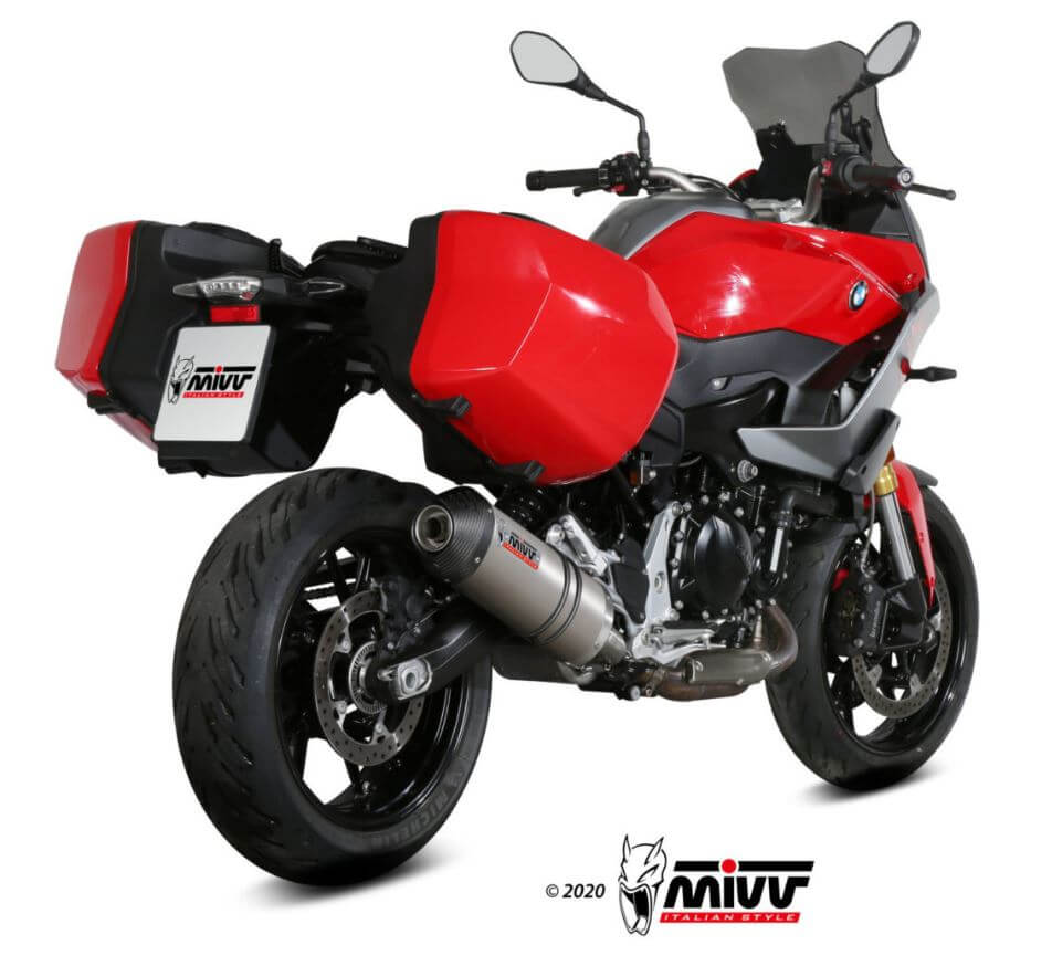 MIVV Oval Titanium/Carbon Cap Slip-On Exhaust '20-'23 BMW F 900 XR