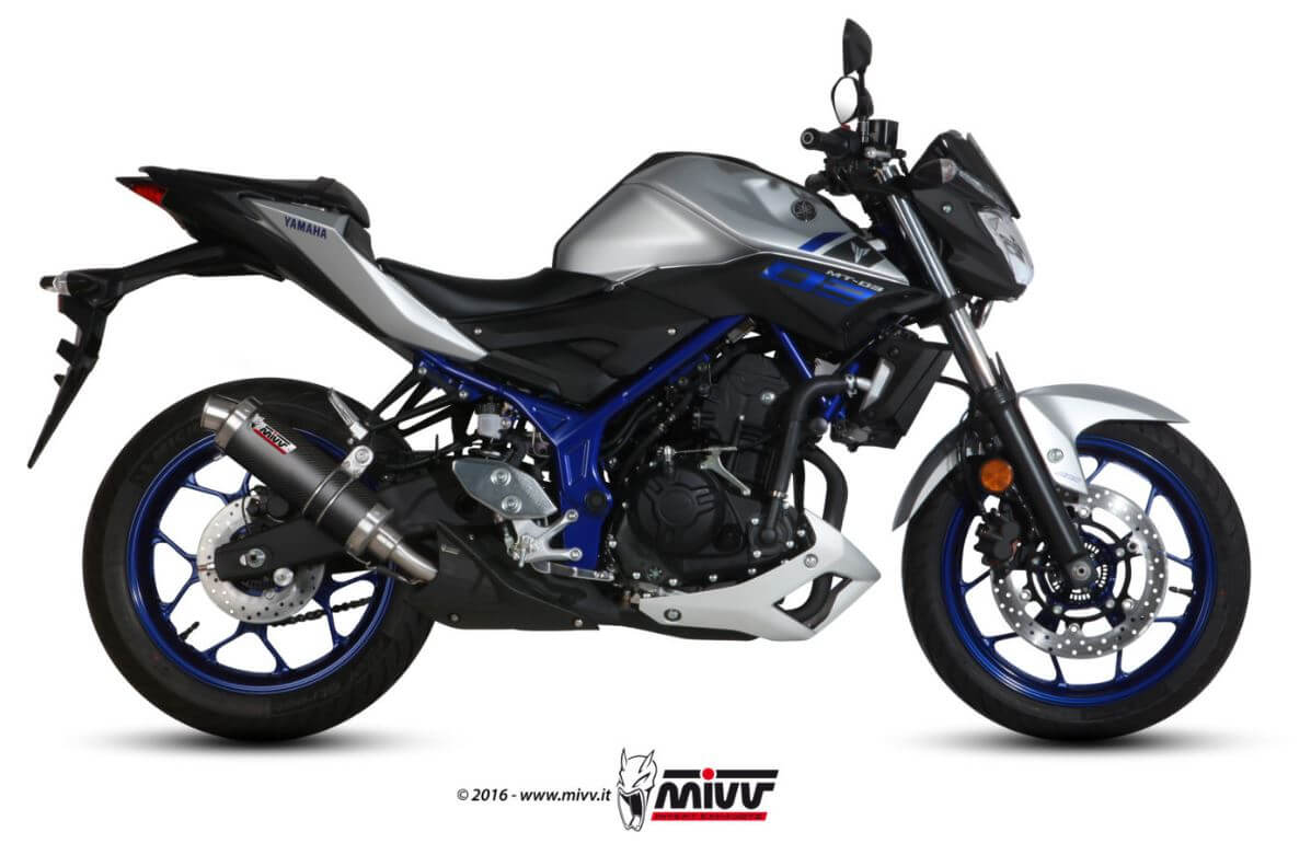 MIVV GP Carbon Slip-On Exhaust '16-'23 Yamaha MT-03