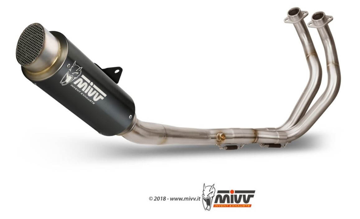 MIVV GP Pro Black Stainless Steel Full System Exhaust '14-'20 Yamaha MT/FZ-07