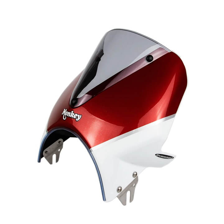 Pyramid Fly Screen Honda Monkey 125 '18-'20 | Pearl Nebula Red/Ross White