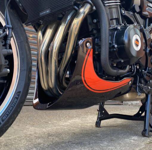 Pyramid Belly Pan '19-'20 Kawasaki Z900 RS | Diablo Black/Yellow