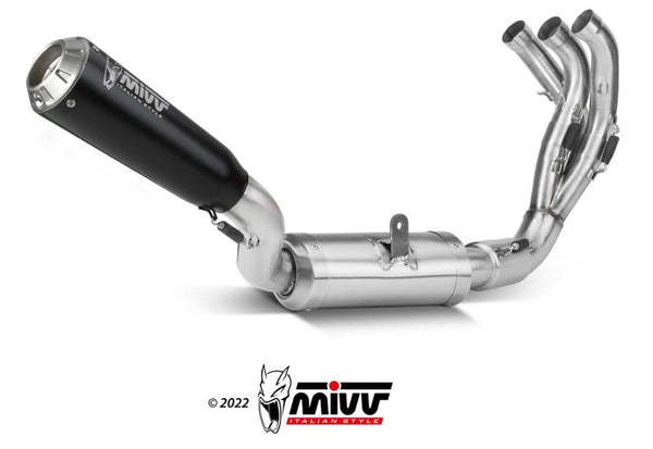 MIVV X-M1 Black Stainless Steel Full System Exhaust '21-'23 Yamaha MT/FZ-09/SP