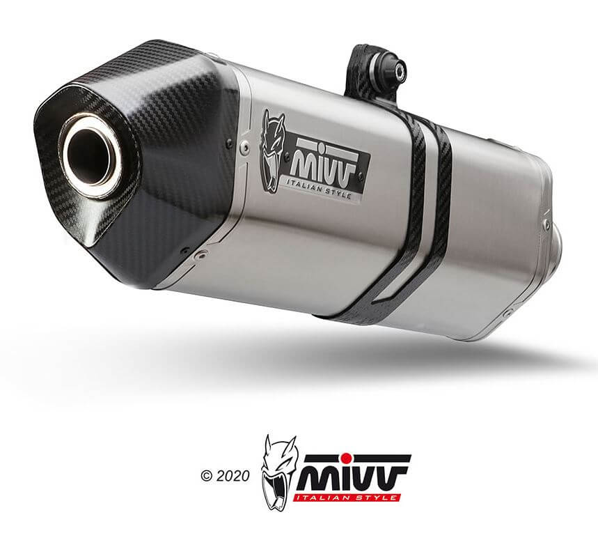MIVV Speed Edge Stainless Steel Slip-On Exhaust '13-'18 BMW R 1200 GS/ADV