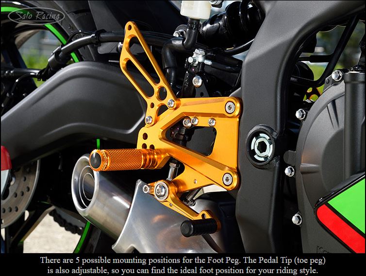 Sato Racing Adjustable Rearsets 2023+ Kawasaki ZX-4R/RR