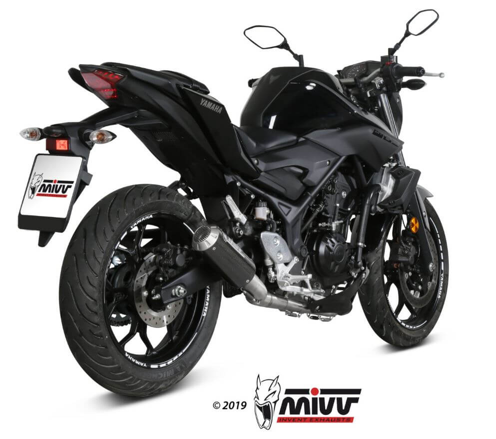 MIVV MK3 Carbon Full System Exhaust '15-'23 Yamaha R3/MT-03
