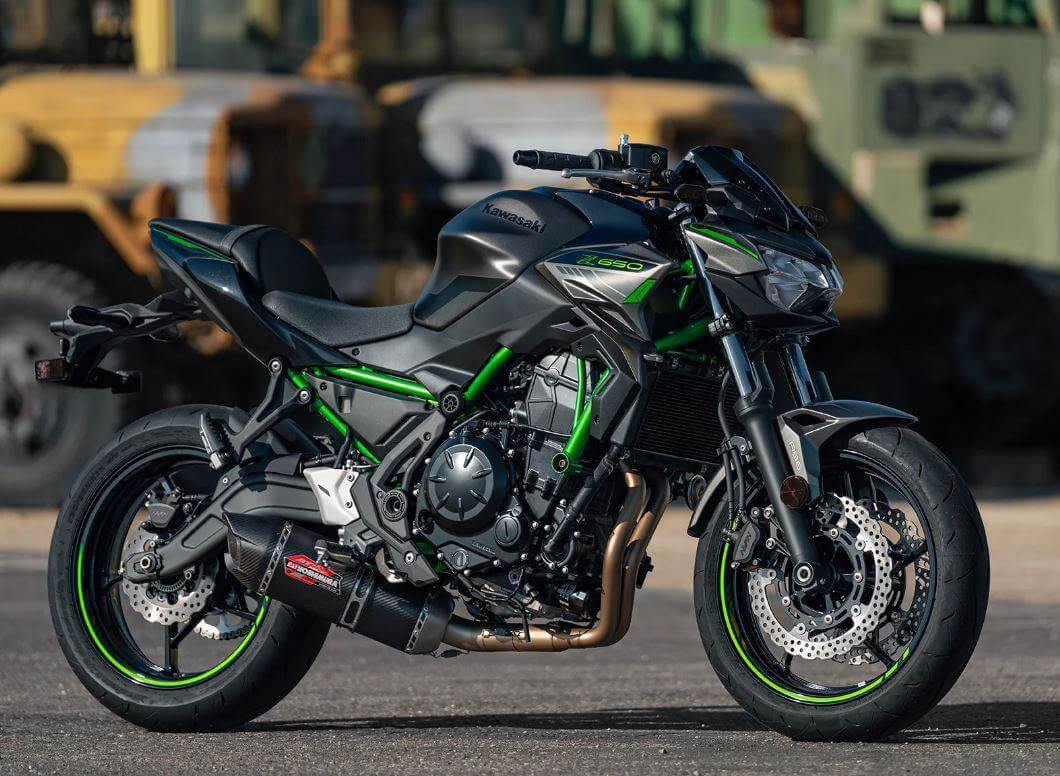 Yoshimura AT2 Alpha Carbon Full Exhaust '17-'24 Kawasaki Z650/650