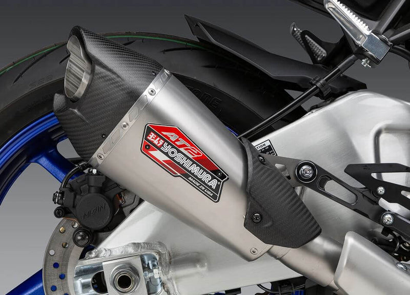 Yoshimura Race AT2 Stainless Slip-On Exhaust '22-'24 Yamaha MT-10