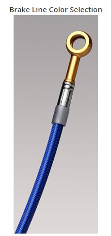 Spiegler Braided Front & Rear Brake Lines Kit '17-'24 Yamaha YZF R3 ABS | Translucent Blue/Gold