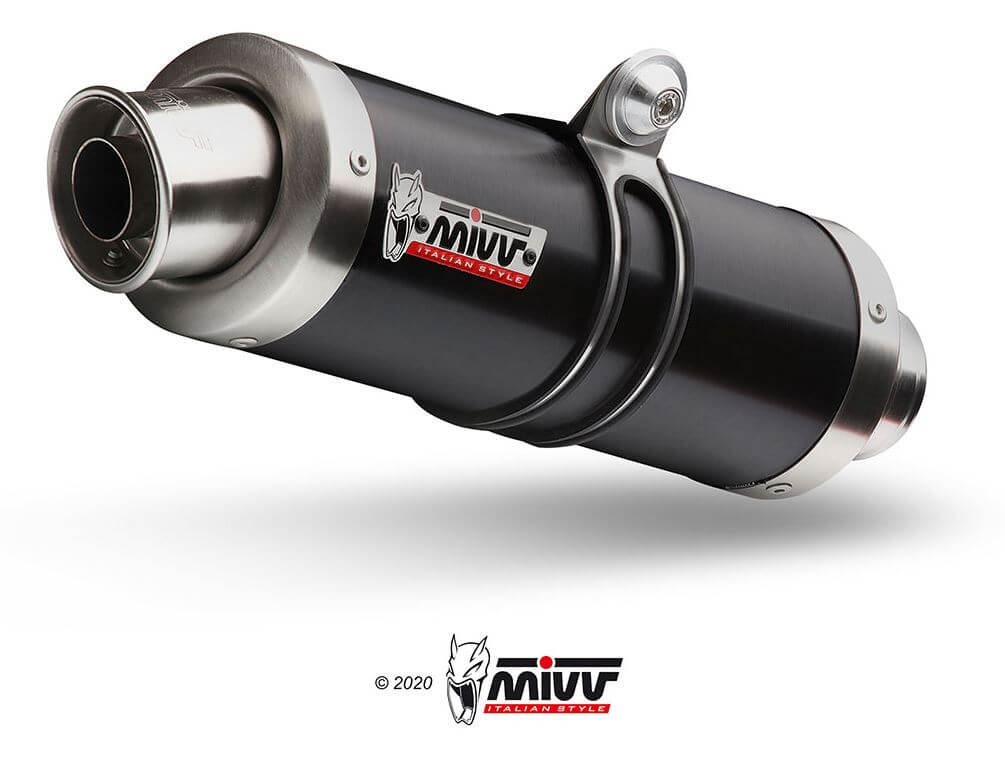 MIVV GP Black Stainless Steel Slip-On Exhaust '15-'23 Yamaha R3