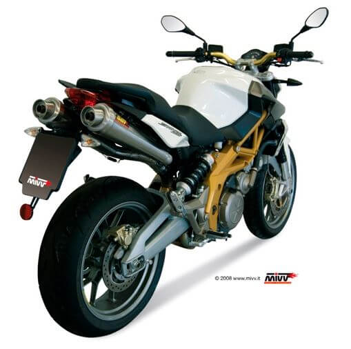 MIVV X-Cone Stainless Steel Slip-On Exhaust '08-'16 Aprilia Shiver 750