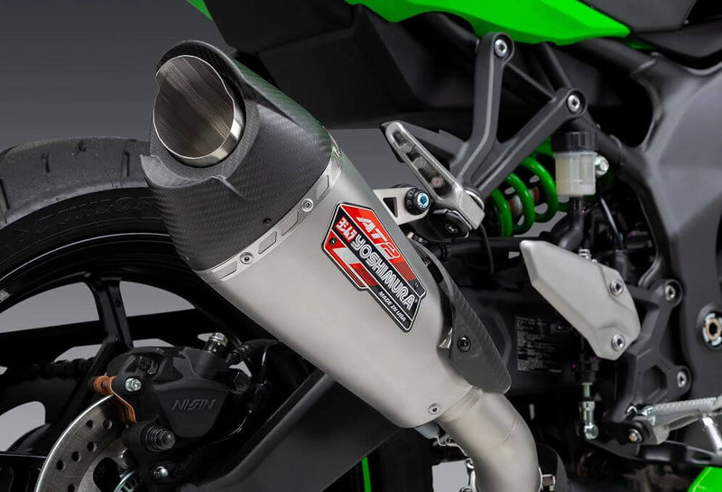 Yoshimura AT2 Stainless Slip-On Exhaust '23- Kawasaki ZX-4RR