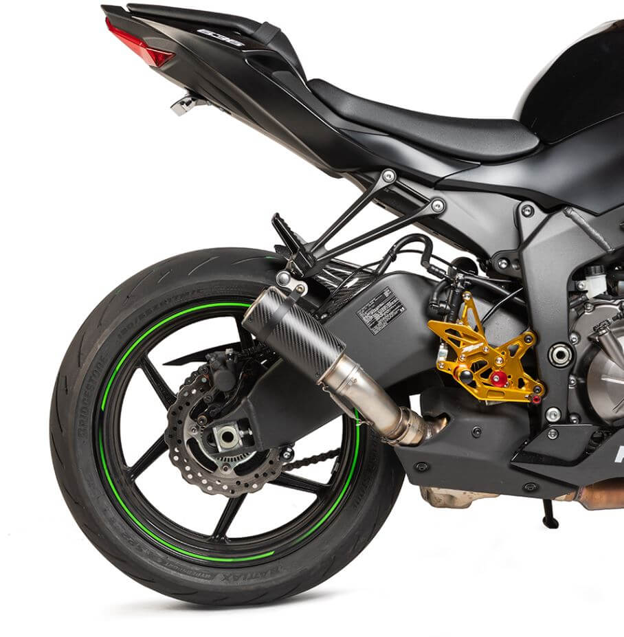 Buy M4 GP19 Black Slip-On Exhaust '09-'24 Kawasaki ZX6R