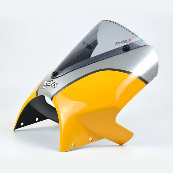 Pyramid Fly Screen Honda Monkey 125 '21-'23 | Banana Yellow/Silver