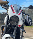 Pyramid Fly Screen '21-'23 Triumph Trident 660 | Crystal White Scheme