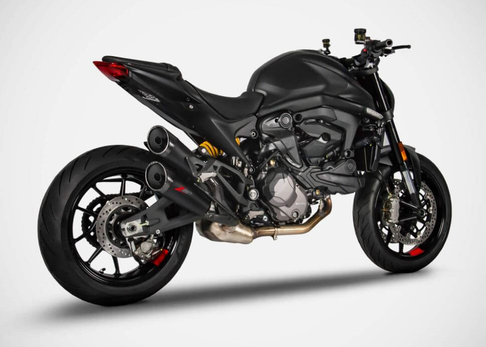 Zard Stainless Black Slip-On Exhaust '21-'23 Ducati Monster 937/937+