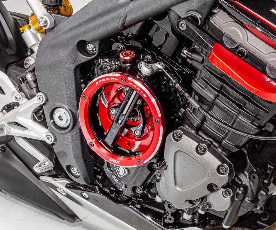 DBK 3D-EVO Clear Clutch Cover '21-'23 Triumph Speed Triple RR/RS