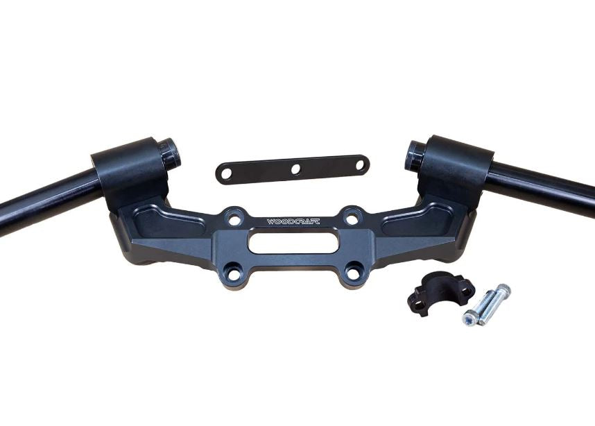 Woodcraft Clip-On Adapter Plate Riser Kit Complete W/Risers, Gauge Relocation '18-'22 Yamaha XSR700