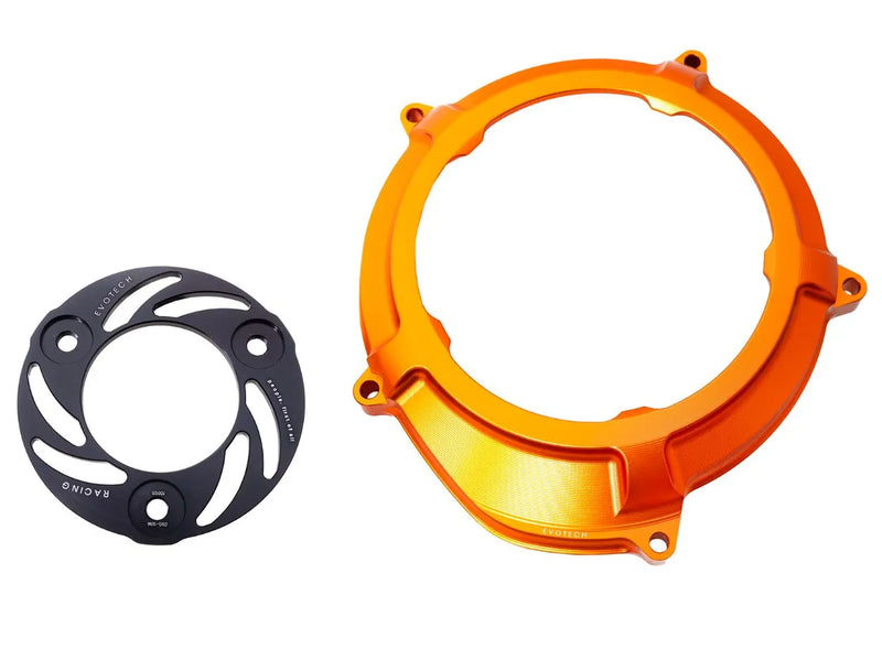 Evotech Italy Clear Clutch Cover & Pressure Plate for KTM (Round Pressure Plate)