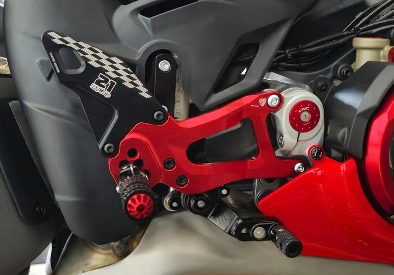 CNC Racing Troy Bayliss Limited Edition Rearsets 25- Ducati Panigale V4/S