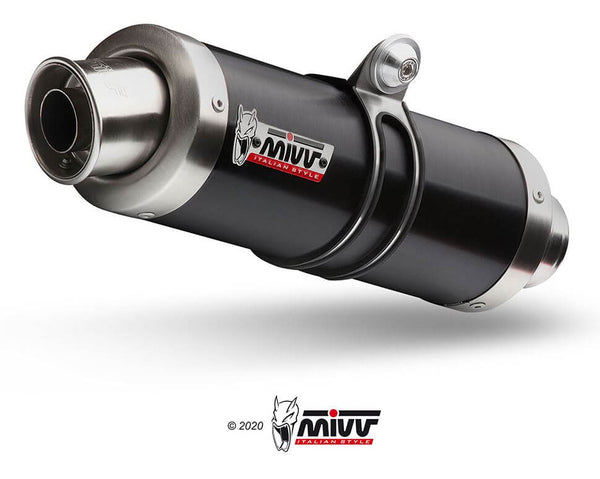 MIVV GP Black Stainless Steel Slip-On Exhaust '11-'15 Triumph Speed Triple 1050 R/S/RS