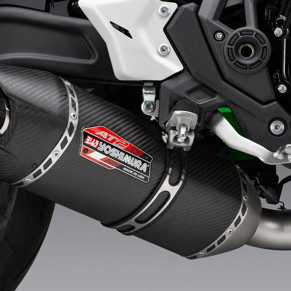 Yoshimura AT2 Alpha Carbon Full Exhaust '17-'24 Kawasaki Z650/650