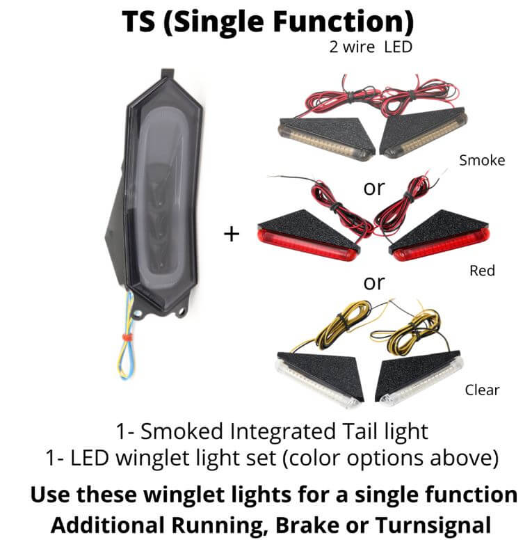 JLdesigns/リアサイドマーカー JL Designs LED Tail Light & Turn Signal Kit 15-26 Yamaha R1/R1M/R1S