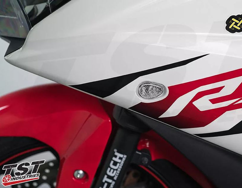 TST Industries GRT Front LED Flushmount Turn Signals 15-24 Yamaha R3