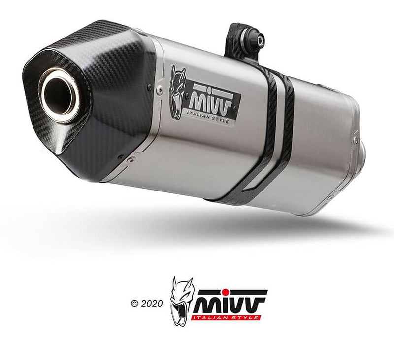 MIVV Speed Edge Stainless Steel Slip-On Exhaust '19-'23 BMW R 1250 GS/ADV