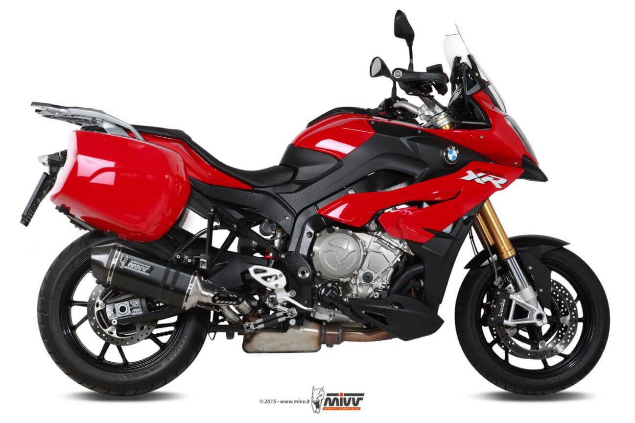 MIVV Speed Edge Black Stainless Steel Slip-On Exhaust '15-'19 BMW S 1000 XR