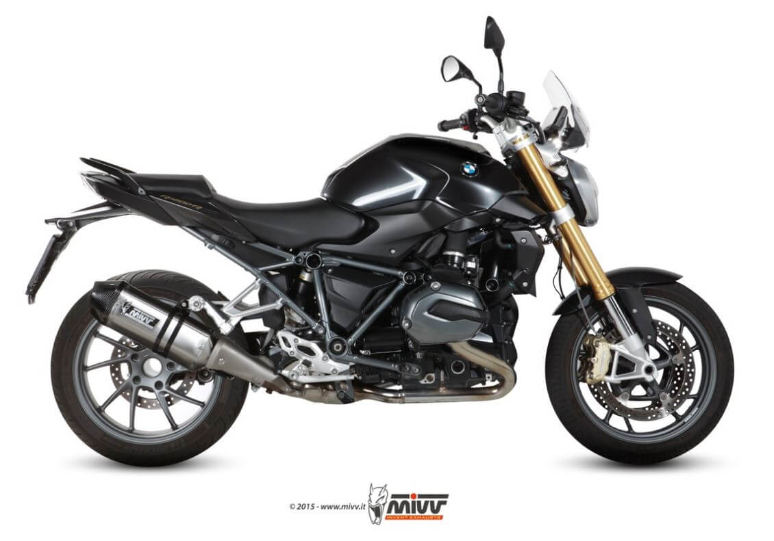 MIVV Speed Edge Stainless Steel Slip-On Exhaust '15-'18 BMW R 1200 R