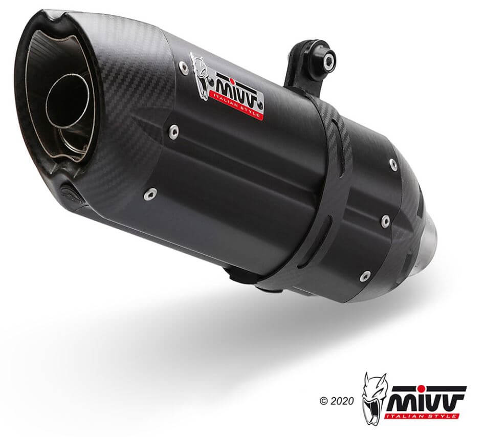 MIVV Suono Black Stainless Steel Slip-On Exhaust '15-'19 BMW S 1000 XR