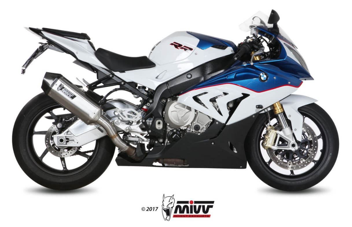 MIVV Speed Edge Stainless Steel Slip-On Exhaust '15-'16 BMW S 1000 RR