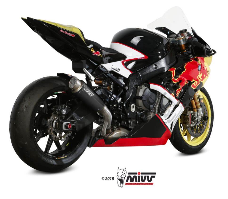 MIVV GP Pro Black Stainless Steel Slip-On Exhaust '17-'18 BMW S 1000 RR