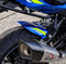 Pyramid Rear Tire Hugger '17-'23 Suzuki GSX-R 1000 | Triton Blue w/ Yellow & White Stripes