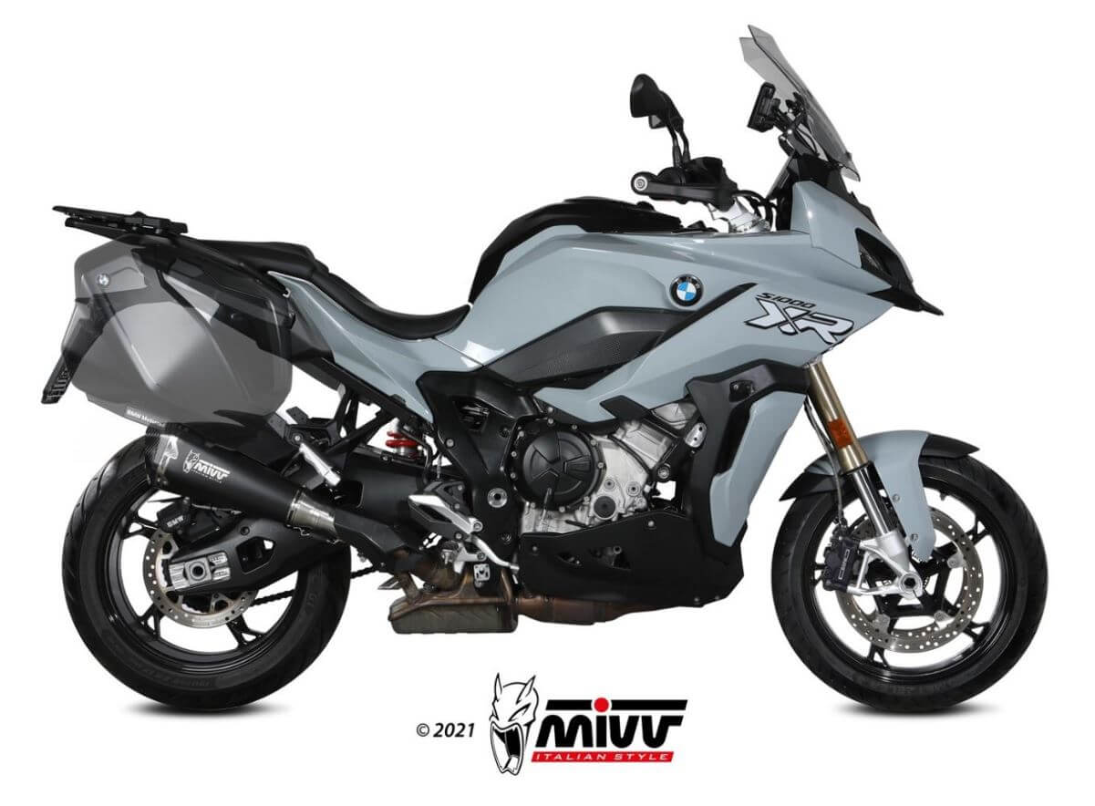 MIVV Delta Race Black Stainless Steel Slip-On Exhaust '20-'23 BMW S 1000 XR