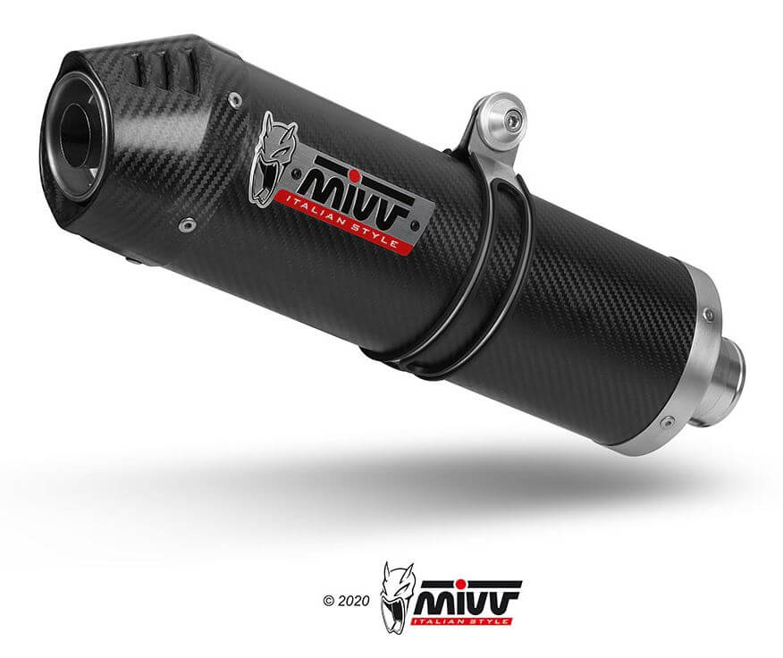 MIVV Oval Carbon Slip-On Exhaust '20-'23 BMW S 1000 XR