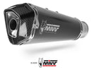 MIVV Delta Race Black Stainless Steel Slip-On Exhaust '16-'18 Ducati Hypermotard 939