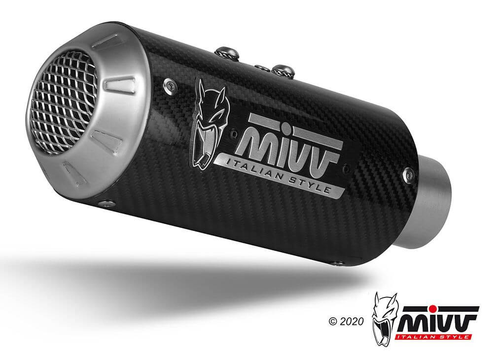MIVV MK3 Carbon Slip-On Exhaust '21-'23 Ducati Hypermotard 950/SP
