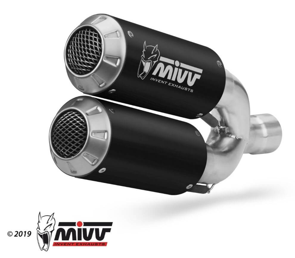 MIVV MK3 Black Stainless Steel Slip-On Exhaust '14-'16 Ducati Monster 1200/S