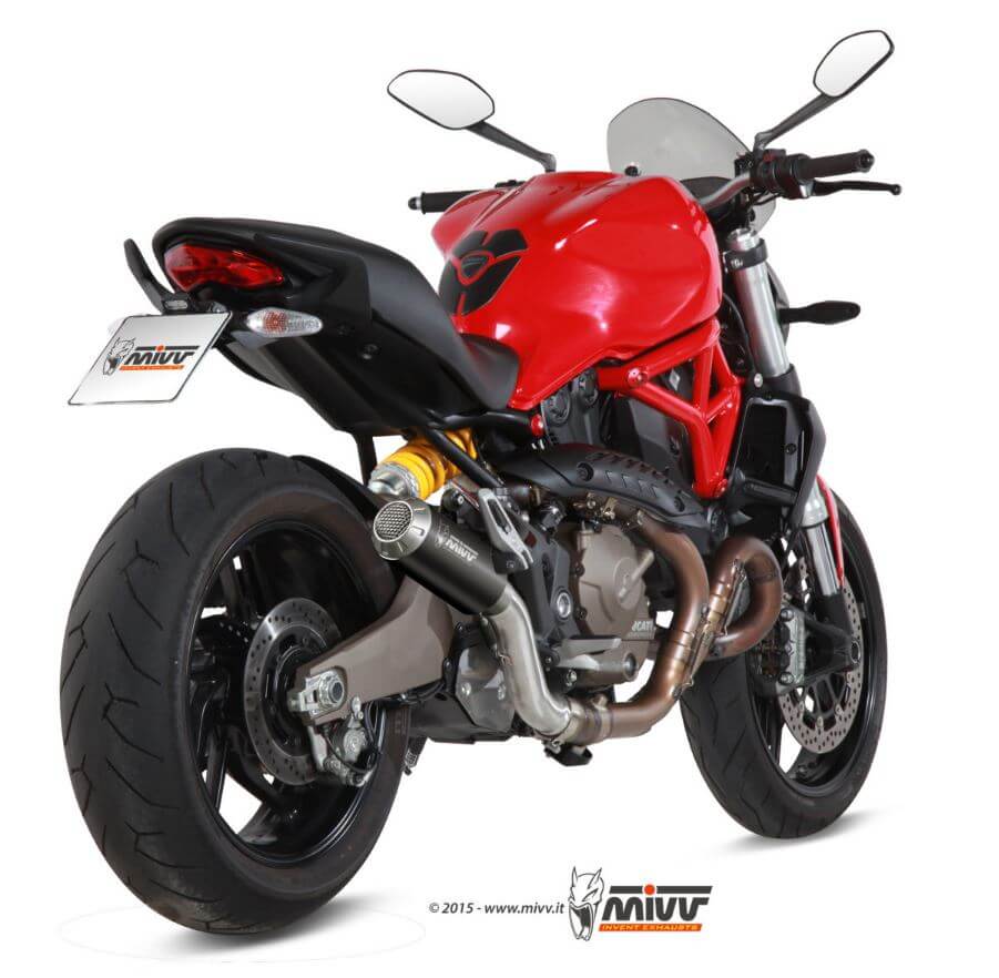 MIVV MK3 Black Stainless Steel Slip-On Exhaust '14-'17 Ducati Monster 821