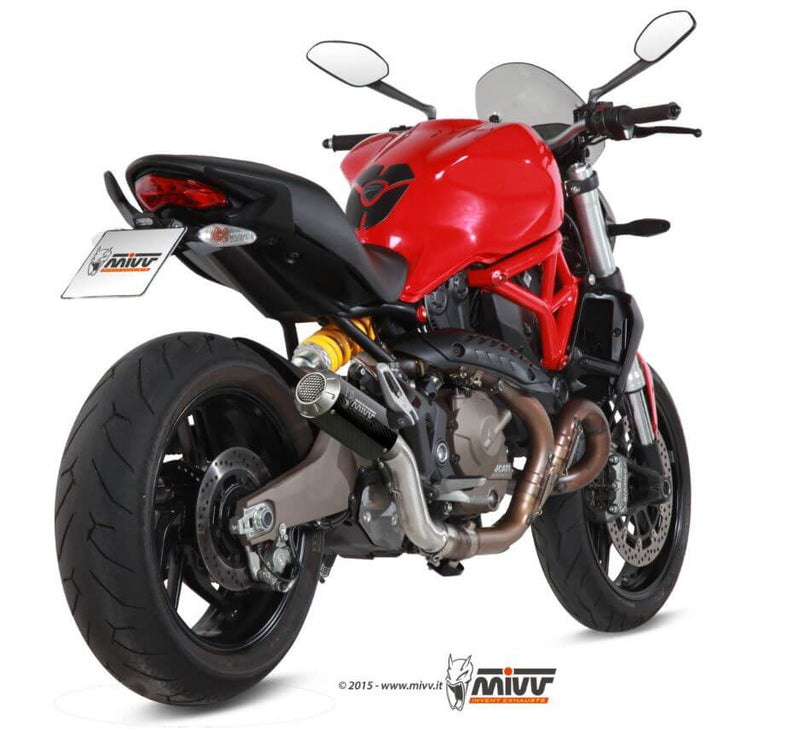 MIVV MK3 Carbon Slip-On Exhaust '14-'16 Ducati Monster 1200/S