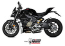 MIVV X-M1 Black Stainless Steel Slip-On Exhaust '20-'22 Ducati Streetfighter V4
