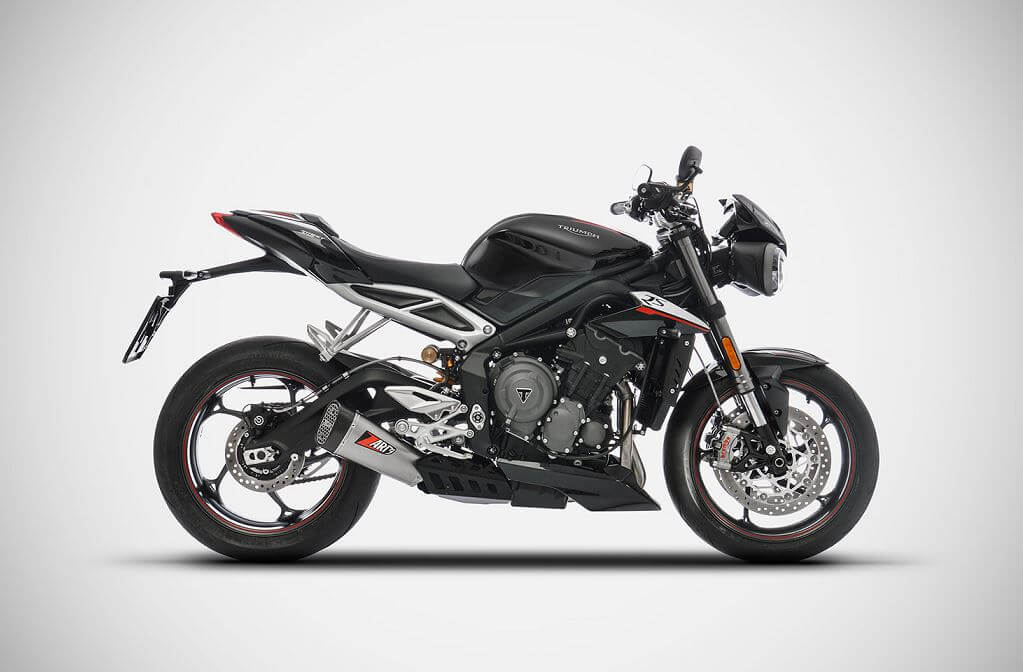 ZARD Short Racing Slip-On Exhaust '17-'19 Triumph Street Triple 765