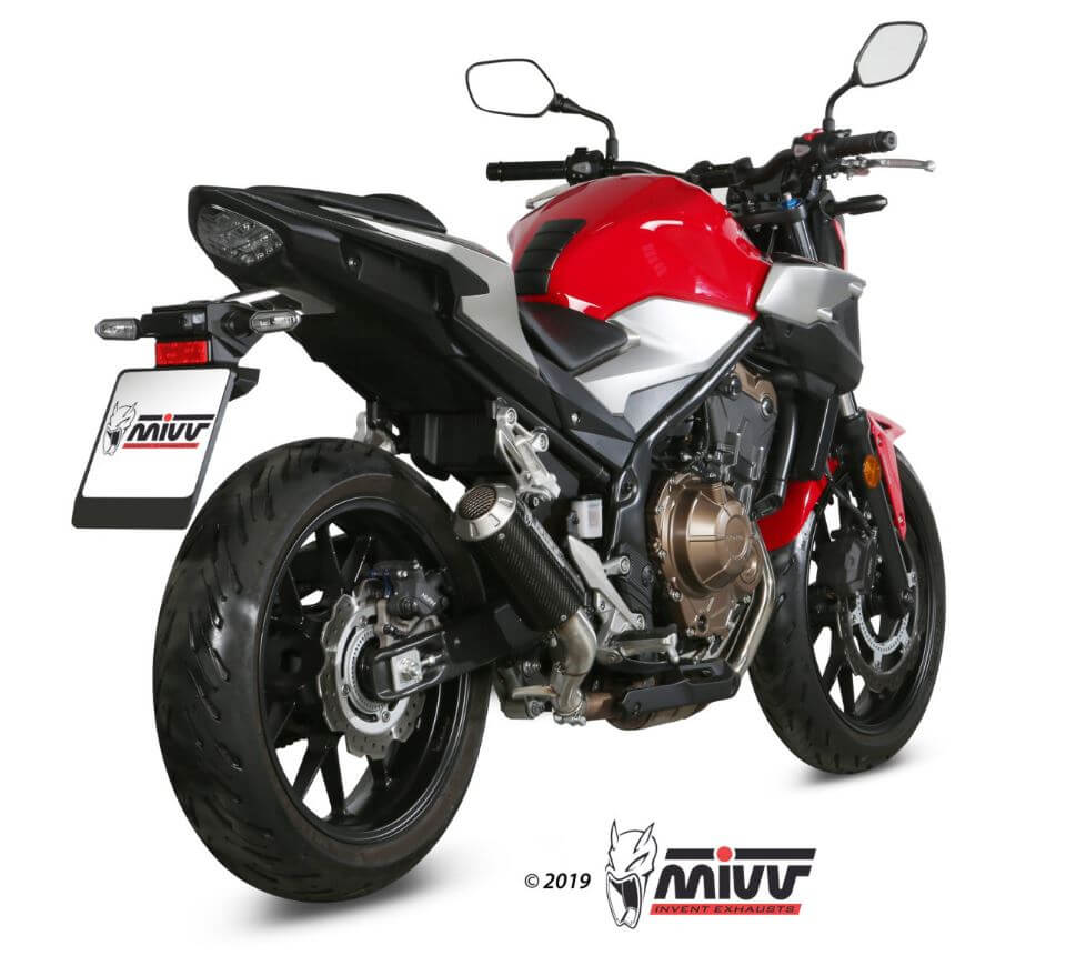 MIVV MK3 Carbon Slip-On Exhaust '19-'23 Honda CB 500 F