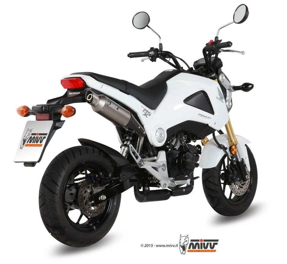 MIVV M2 Satin Stainless Steel Slip-On Exhaust '13-'15 Honda Grom