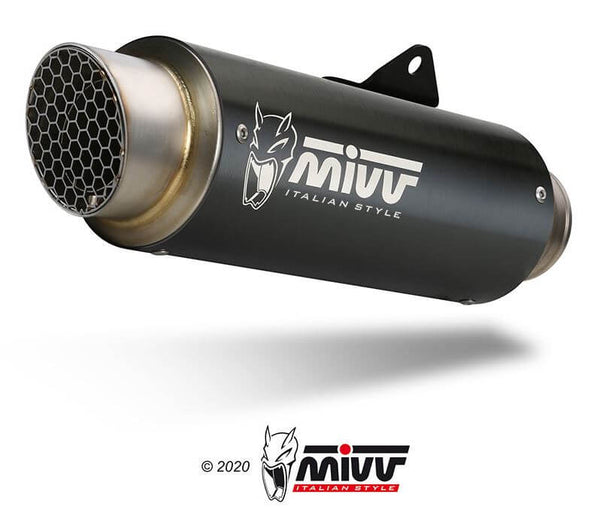 MIVV GP Pro Black Stainless Steel Slip-On Exhaust '18/'19-'23 Kawasaki Ninja 400/Z400