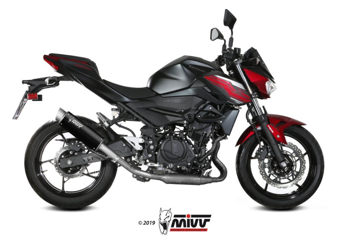 MIVV GP Pro Carbon Slip-On Exhaust '18/'19-'23 Kawasaki Ninja 400/Z400