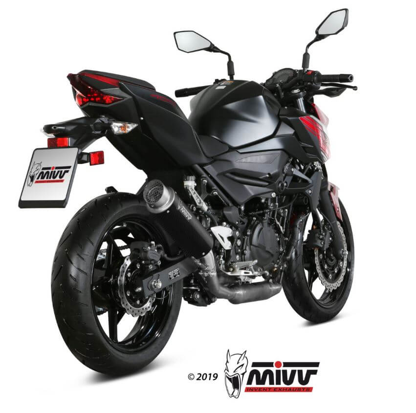 MIVV GP Pro Carbon Slip-On Exhaust '18/'19-'23 Kawasaki Ninja 400/Z400