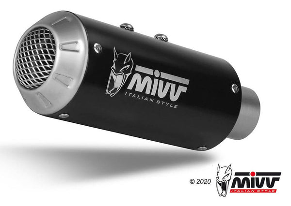 MIVV MK3 Black Stainless Steel Slip-On Exhaust '18/'19-'23 Kawasaki Ninja 400/Z400